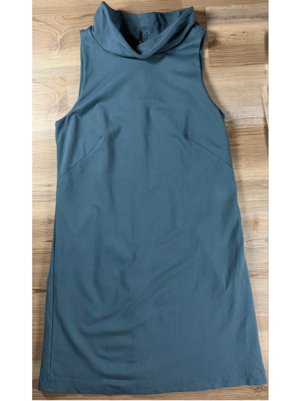 Women's Ann Taylor Teal Sleeveless Mock Neck Mini Dress Size S